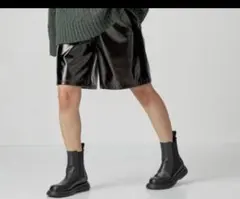 CITEN ブラック ショートパンツ レザーパンツ