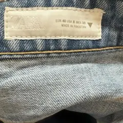ZARA ダメージ加工 ワイドデニムパンツ EUR40のサムネイル