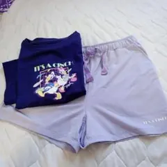 gu ディズニー ルームウェア 上下セット パープルのサムネイル
