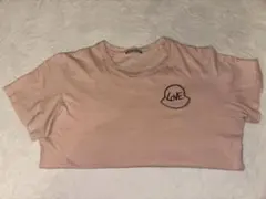 早い者勝ちMONCLER ピンク LOVE Tシャツ