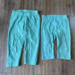 ベビーギャップ　兄弟　お揃い　100㎝　90㎝　みどり　レギンスパンツ　細身