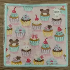 【新品】FEILER フェイラー プティカップケーキ ハンカチ ピンク×グリーン