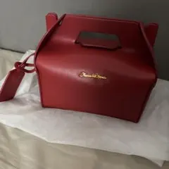 franche lippee ケーキ箱バッグ エンジ色 未使用タグ付のサムネイル