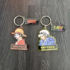 ONE PIECE アクリルキーホルダー ルフィ・ロー・ナミ・ジャガードタオル