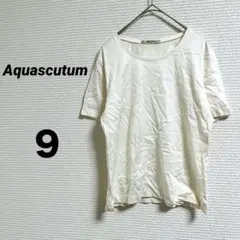 【アクアスキュータム】トップス 半袖Tシャツ 綿100% オフホワイト 春夏 Mのサムネイル