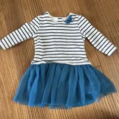 プチバトー　ワンピース　長袖　74cm