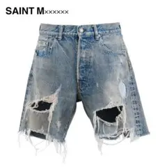 【美品】SAINT Mxxxxxx デニムショーツ　サイズLのサムネイル