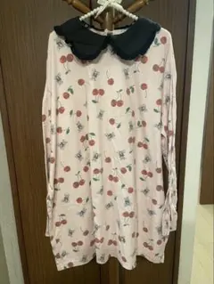 Ank Rouge / チェリー柄ロングワンピース 長袖　Mサイズ