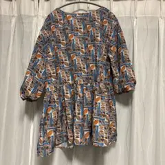 【未使用タグ付】SHIPS any ブルーチュニック ブラウス ONE SIZE