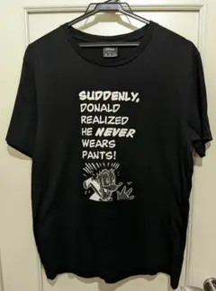 Disney　ディズニー　ドナルド　ダック　GU　ジーユー　黒　半袖　Tシャツ