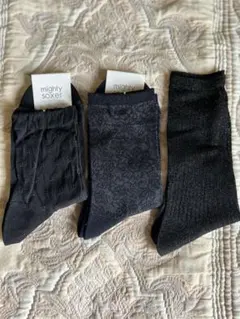mighty soxer ブラックソックス 3足セット