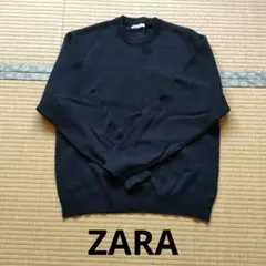 ZARA 黒 クルーネックニット Mサイズ