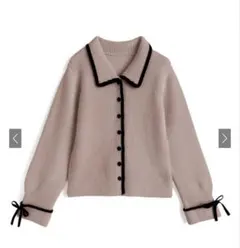 GRL 配色ラインリボンニットカーディガン[pm708] ピンク 福袋品