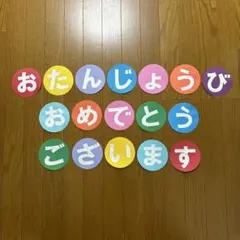 壁面飾り【お誕生日おめでとうございます】　文字　保育教材　画用紙のサムネイル