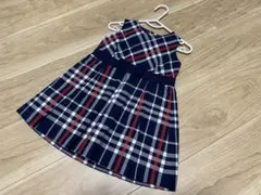 コムサフォセット　チェック　ワンピース