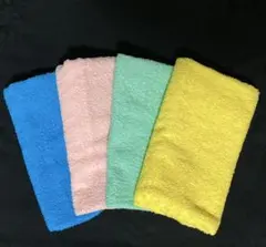 無地　綿100% フェイスタオル4色セット