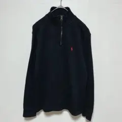 m*a様 ポロバイラルフローレン　ハーフジップ　ロングスリーブ　ポニーロゴ刺繍