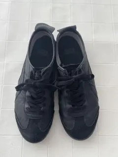 onitsuka Tiger ブラック レザー スニーカー