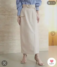 natural couture ベルト付きナロースカート　タグ付き新品未使用のサムネイル