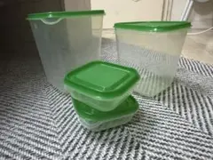 IKEA 透明プラスチック食品保存容器 4個セットのサムネイル