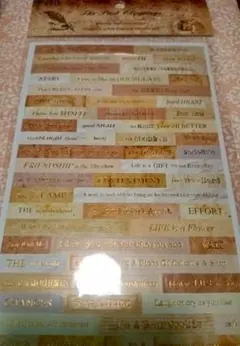 コラージュ 英字シール 英語 シール ステッカー シートタイプ