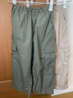 ⭐︎まとめ買い専用⭐︎綿100%カーゴパンツ 7分丈 ベルメゾンGITA 2色160