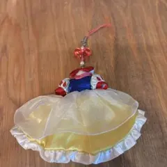 ディズニー　ドレスストラップ　キーホルダー　白雪姫　携帯クリーナー