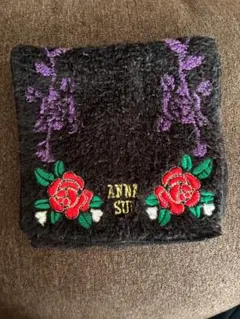 ANNA SUI 花柄刺繍タオルハンカチ