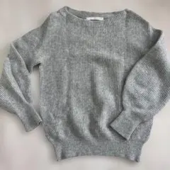 Spick & Span グレー リブ編み セーター