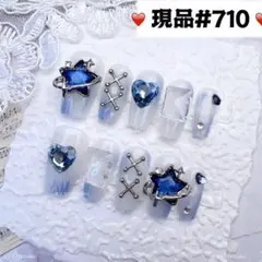 710現品推しネイルチップ付け爪量産型姫ギャルクロムハーツチークy2k痛ネイル