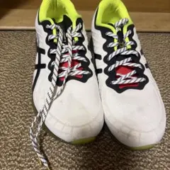 ASICS シューズ ホワイト/ブラック/イエロー、26.0