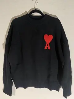 値下げ中　AMI Paris アミパリス シャツ ニット・長袖 秋冬 ブラック