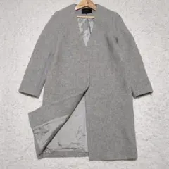 【極美品】allureville ノーカラーロングコート ベルテッド Mサイズ 極美品】allureville ノーカラーロングコート ベルテッド Mサイズ