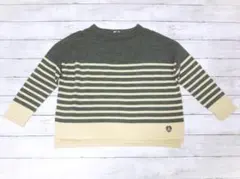 ORCIVAL オーシバル ボーダー ドロップショルダー ウール100%ニット