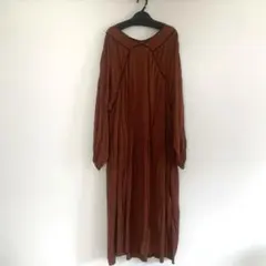 CAPRICIEUX LEMAGEブラウン 長袖 ロングワンピース
