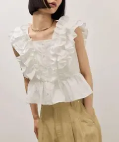 新作新品未着用/ZARA フリルウエスト絞りシャツ M - メルカリ