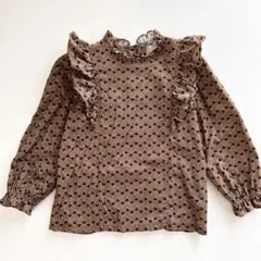 pourenfant コーデュロイフリル長袖シャツ