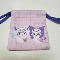 ちいかわ×サンリオ ノベルティ ミニ巾着 クロミ×モモンガ