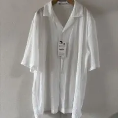 ZARA 新品タグ付き ホワイト 半袖シャツ XLのサムネイル