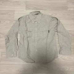 COMME CA ISM ベージュ チェック 長袖シャツ 130A