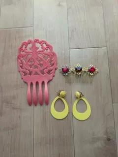 ペイネタ 、ヘアコーム、ピアスセット 送料無料