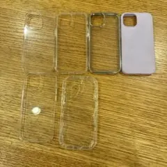 iPhone13mini用ケース 6個セット 透明 紫
