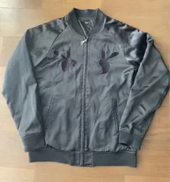 アズール　AZULスカジャン　黒　ハチ刺繍　L メンズ