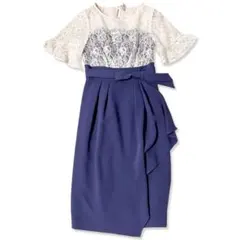 【極美品】 AIMER エメ ドレス クリーニング済 Mサイズ ネイビー 日本製のサムネイル