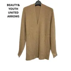 美品 BEAUTY&YOUTH UNITED ARROWSニット14Gリブ V