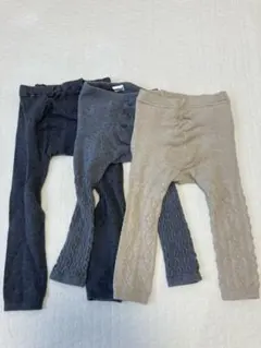ベビー レギンス 3枚セット90〜95（UNIQLO、無印）