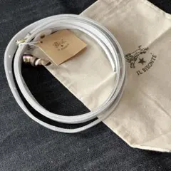 新品　IL BISONTE イルビゾンテ　カメラ用レザーストラップ ホワイト