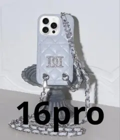 ダーリッチ ストーンロゴキルティングカード iPhone17ケース サックス