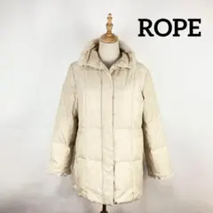 ROPE ロペ ダウンシャケット ラビットファー ホワイト クリーム 9 M相当