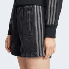 adidas originals デニムショートパンツ Black